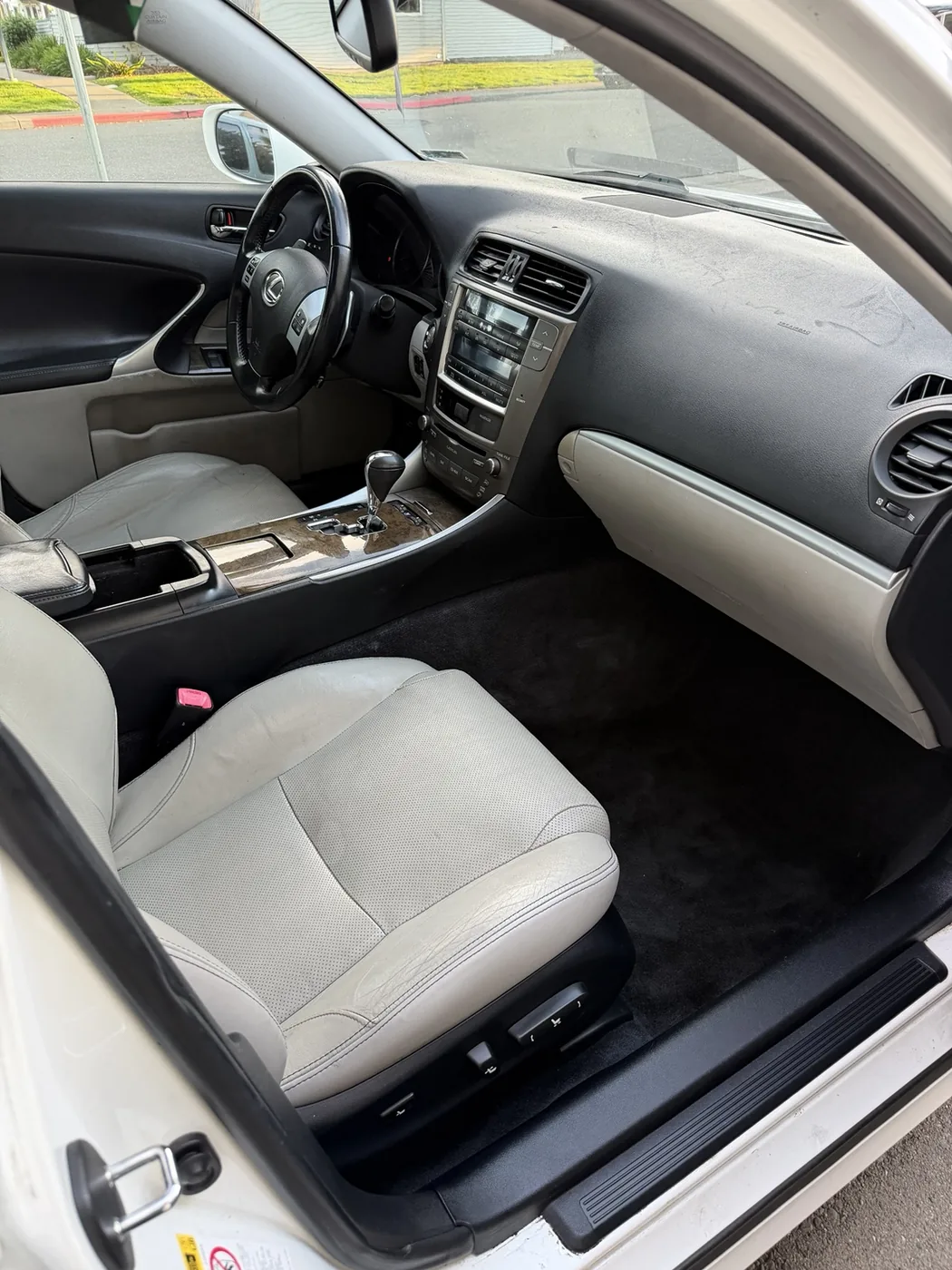 Lexus IS 250 front passenger interior after detailing