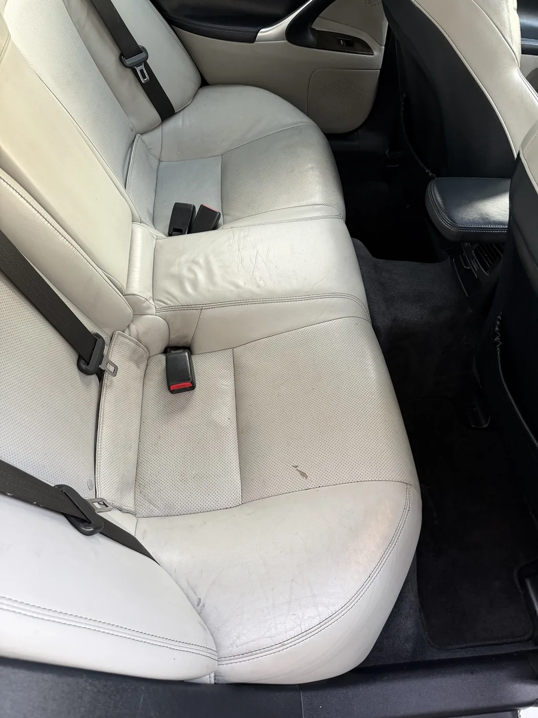 Lexus IS 250 rear seat after detailing