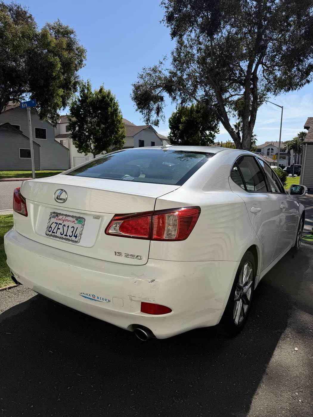 Lexus IS 250 rear three-quarter after detailing