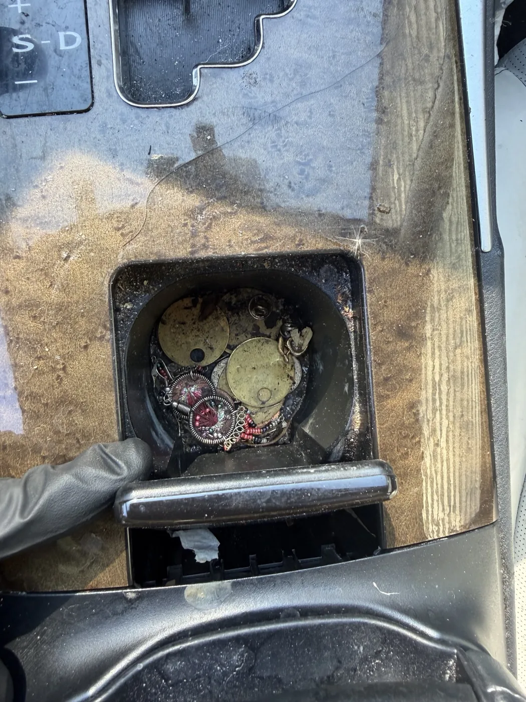 Lexus IS 250 center console before detailing