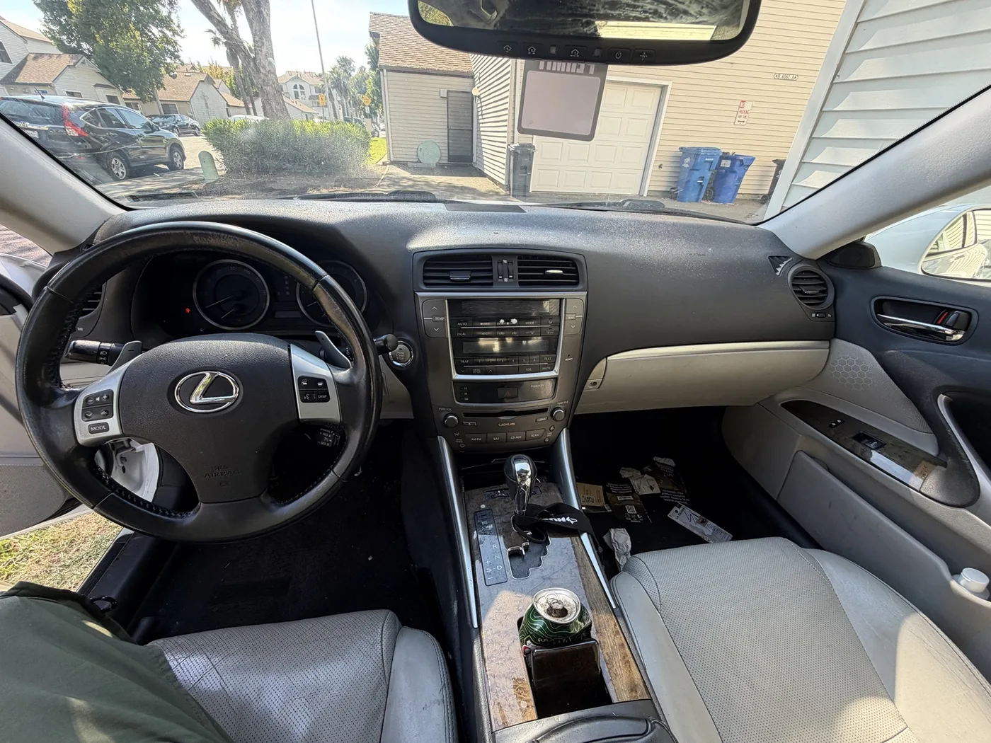 Lexus IS 250 dashboard before detailing