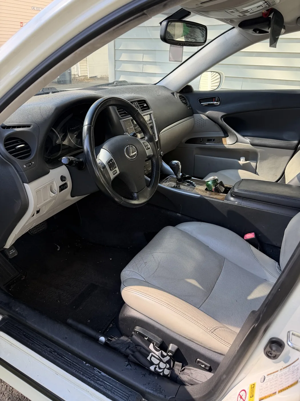 Lexus IS 250 driver interior before detailing