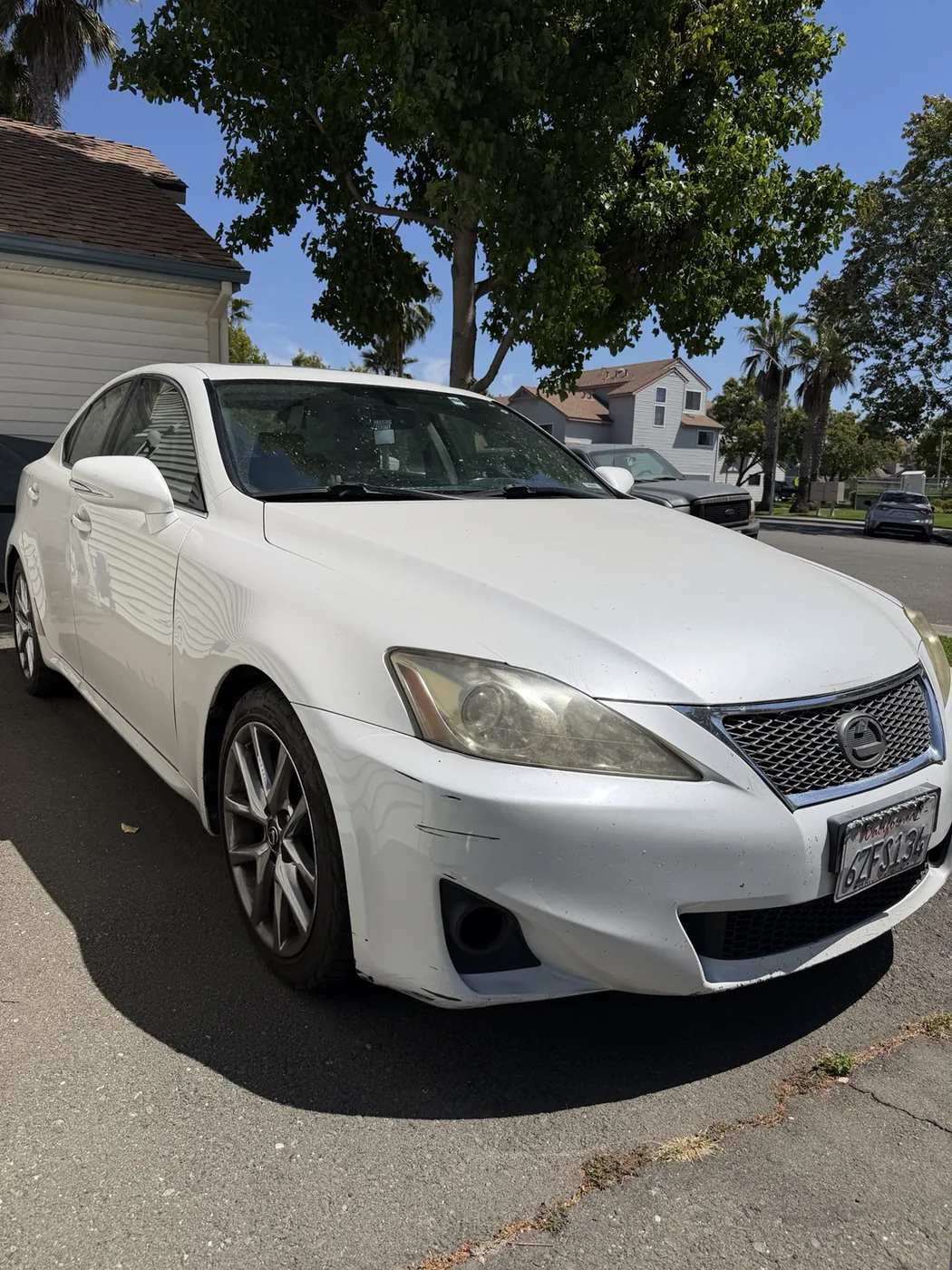 Lexus IS 250 front three-quarter before detailing