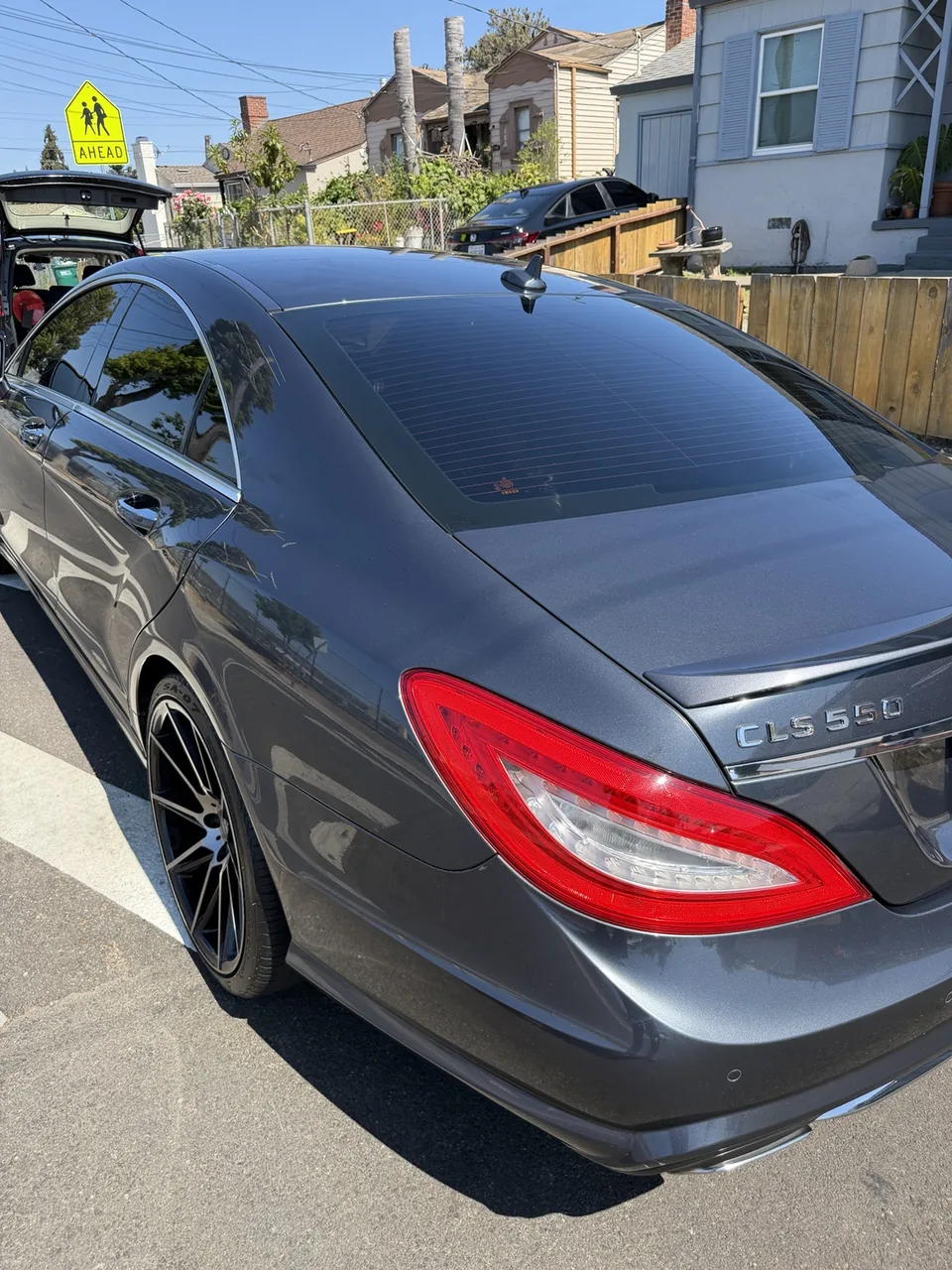 Mercedes-Benz CLS 550 rear exterior after detailing
