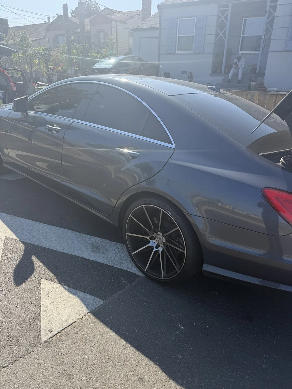Mercedes-Benz CLS 550 rear exterior before detailing